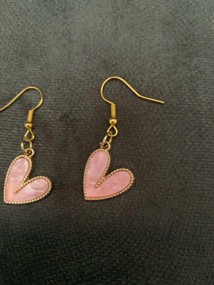 boucles d'oreilles cœur - photo numéro 3