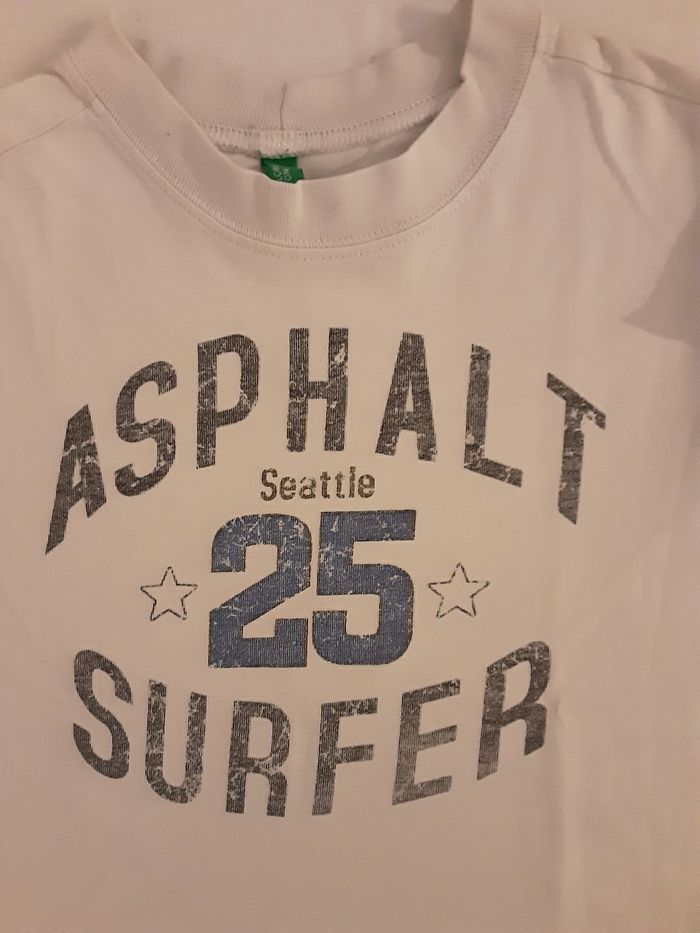T-shirt blanc Benetton 3 ans / 100 cm - photo numéro 3