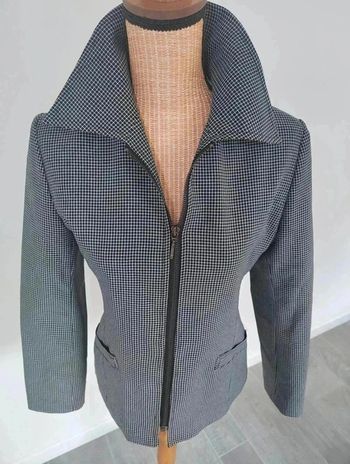 60 € Veste blazer à carreaux imprimé vichy vintage