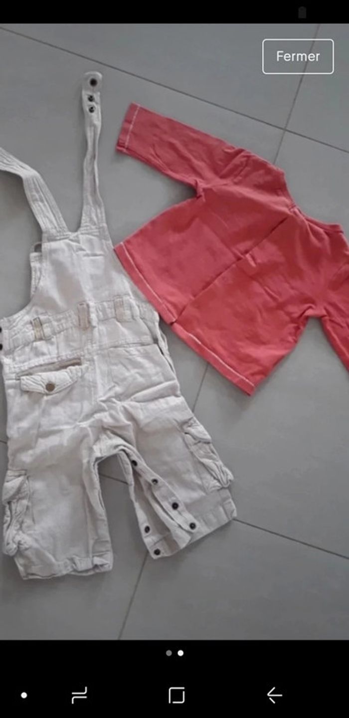Ensemble salopette+tee shirt manches longues - photo numéro 2