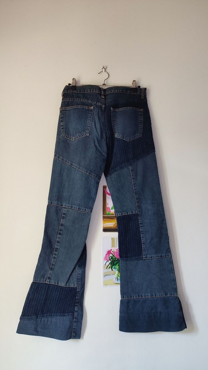 Jean patchwork y2k t34 - photo numéro 2