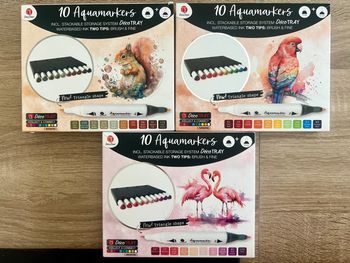 Lot de 3 boîtes de 10 Aquamarkers Action
