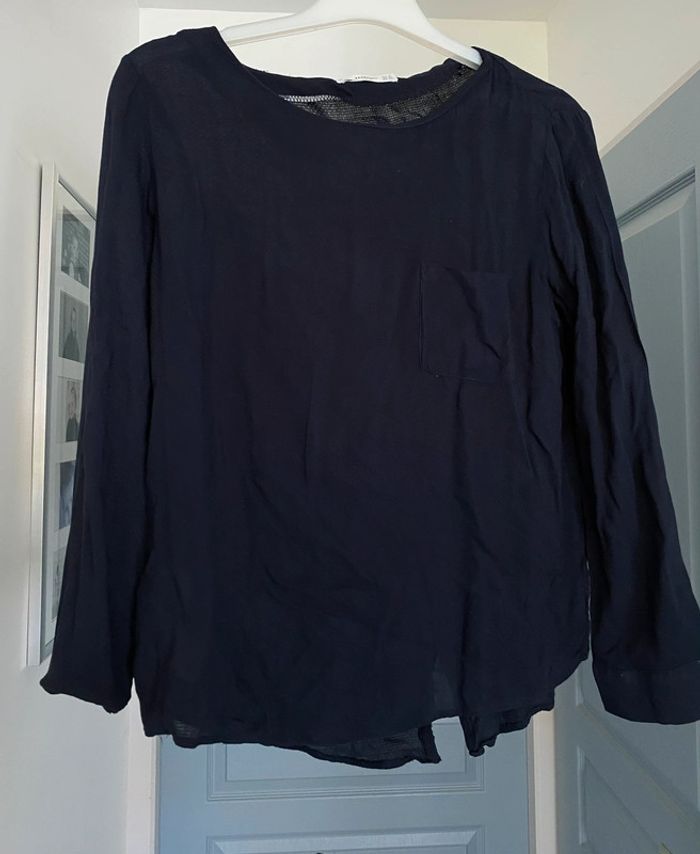 TEE shirt manches longues bleu marine Mango Taille XS