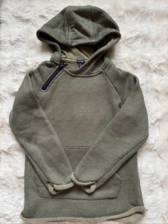 👕pull à capuche - garçon 6 ans - Kiabi - kaki - bon état