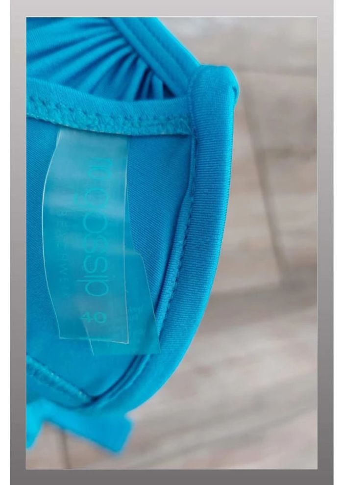 Haut de maillot de bain bleu, à bretelles et noeud derrière - Taille 40 no gossip - photo numéro 4