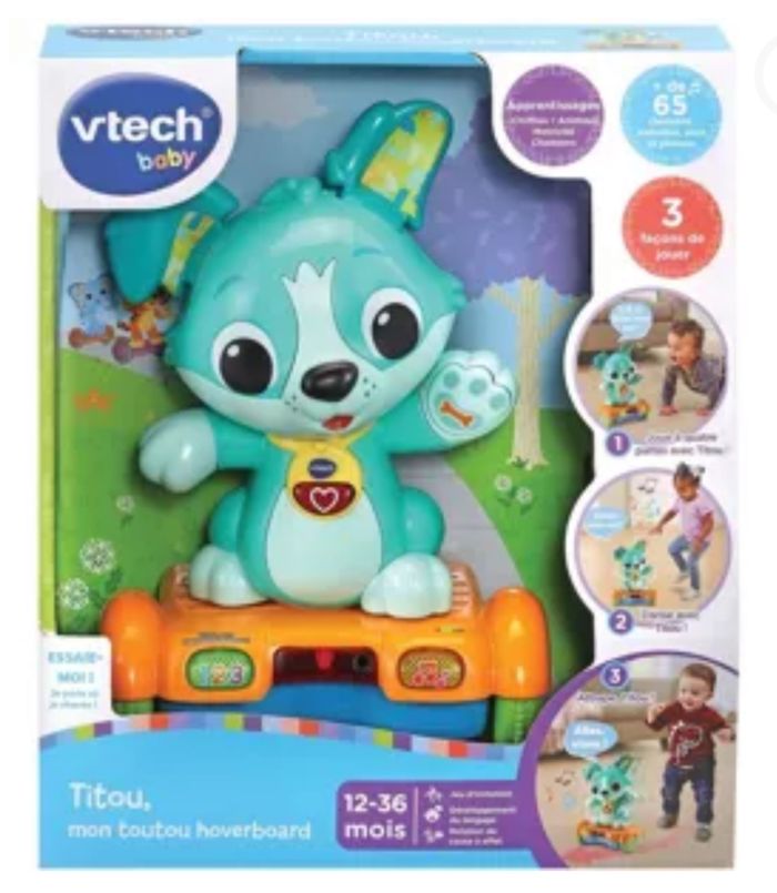 Titou le chien hoverboard