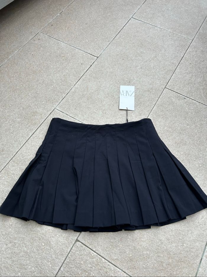 Jupe plissée bleu marine femme Zara - photo numéro 6