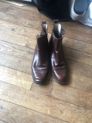 Bottines plate en cuir
