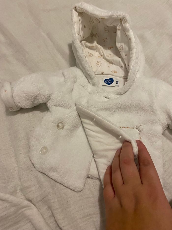 Petit manteau tout doux 1 mois  mot d’enfant - photo numéro 3