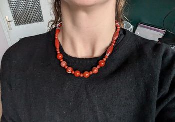Collier fantaisie orange