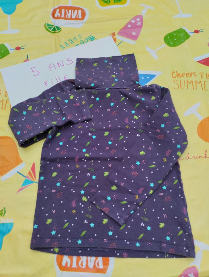 Sous pull 5 ans fille Disney violet Raiponce