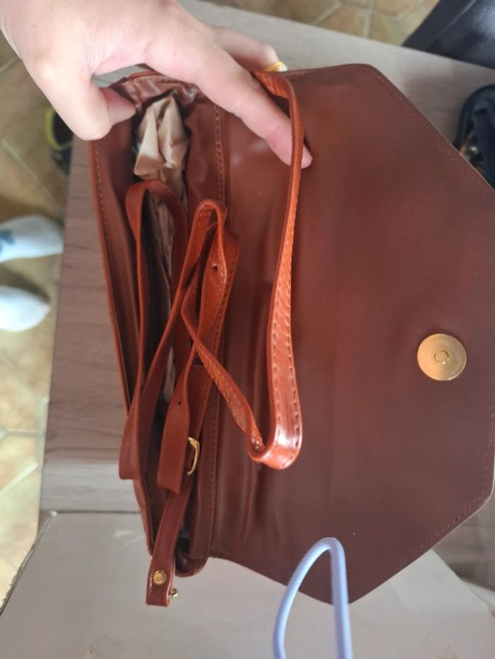 Pochette orange paris cuir de vachette doublure synthétique - photo numéro 3