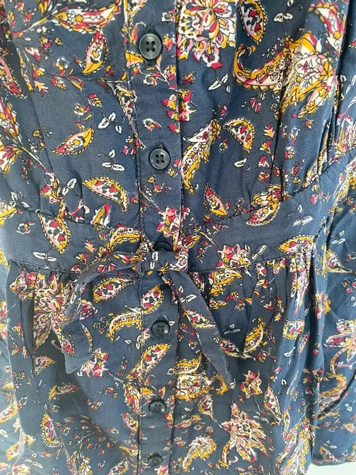 Robe été tape a l’œil grise imprimée multicolore - photo numéro 3