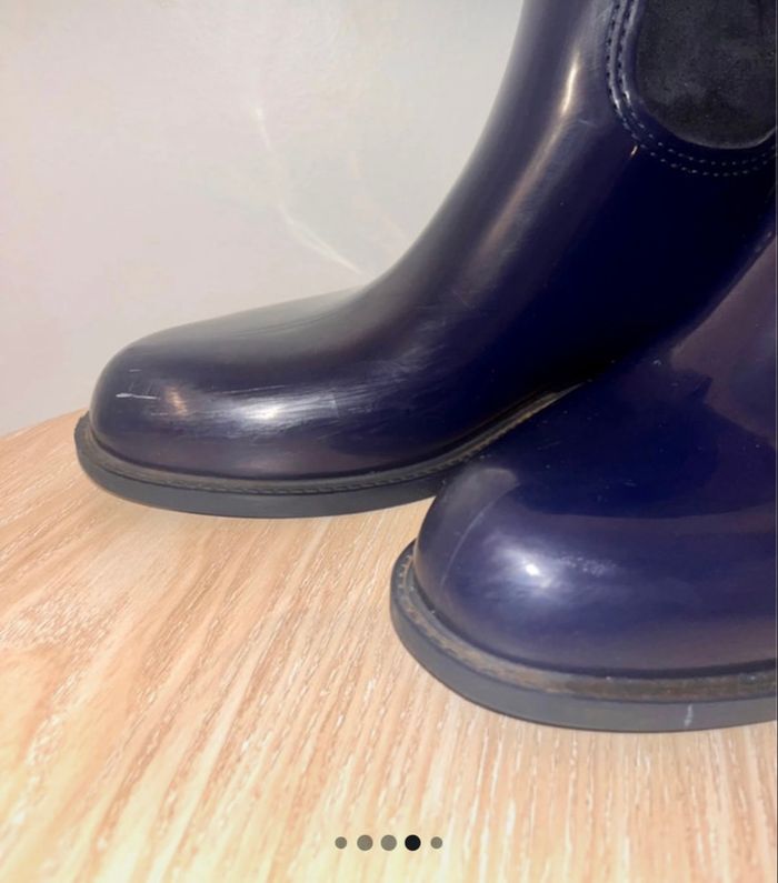 Bottes imperméables Tom Joule bleu marine et revers Suédine – Pointure 40 - photo numéro 4