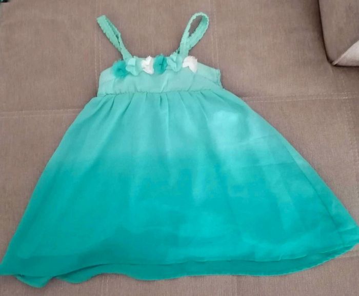 Robe verte dégradé 3 ans