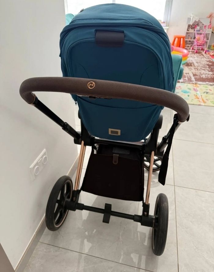 Poussette trio Cybex Priam platinum bleu - photo numéro 3