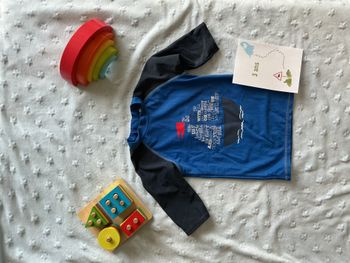 teeshirt anti UV bleu et marine 3 ans kiabi