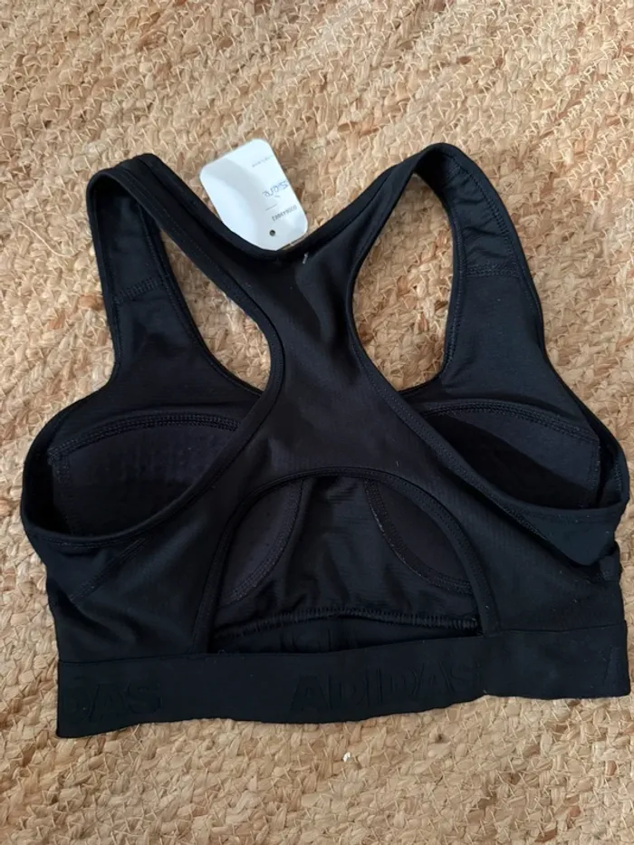 Brassière de sport Adidas Techfit Compression, couleur noir - photo numéro 4