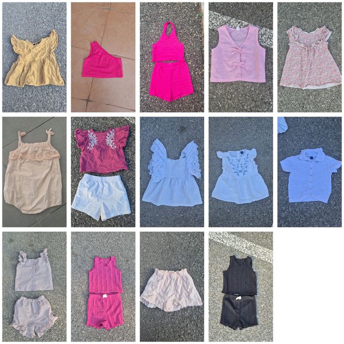 Lot vêtements débardeurs et short - photo numéro 1