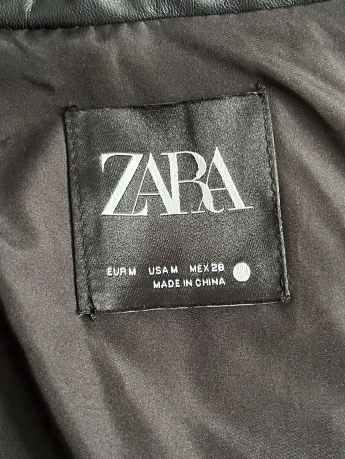 veste en cuir zara - photo numéro 3