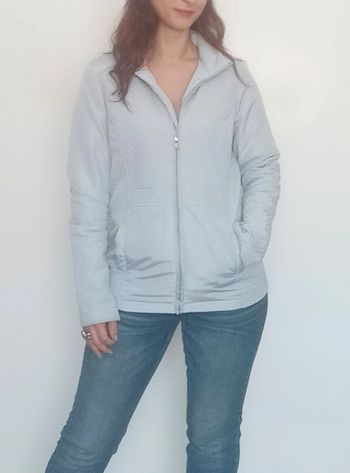 Veste zippée bleu pastel mi-saison taille 38