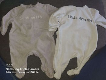 Lot 2 pyjama velours T1