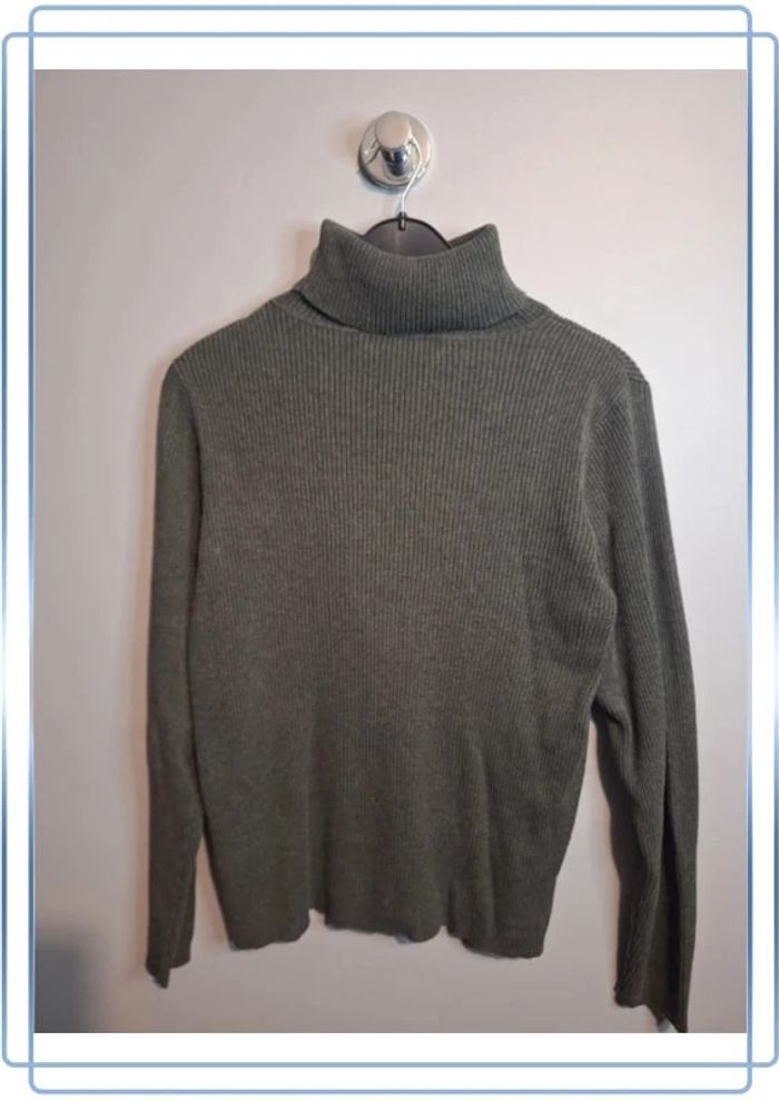 Pull ralph lauren col roulé femme vert foncé - taille L - photo numéro 7
