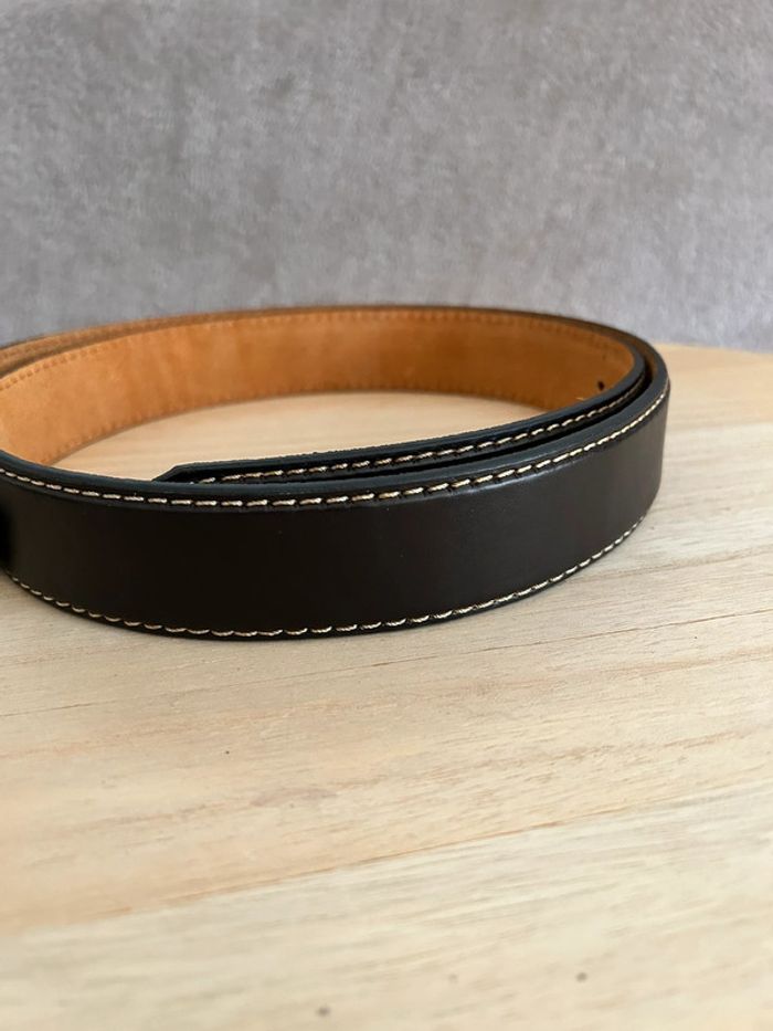 Ceinture en cuir marron taille 115 cm - photo numéro 2