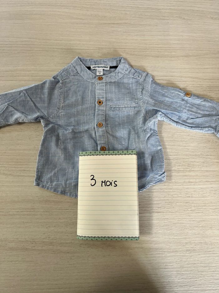Chemise bleu Verbaudet 3 mois