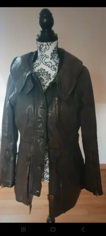Veste en cuir marron 38/40