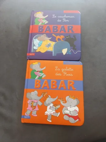 Lot 2 livres babar