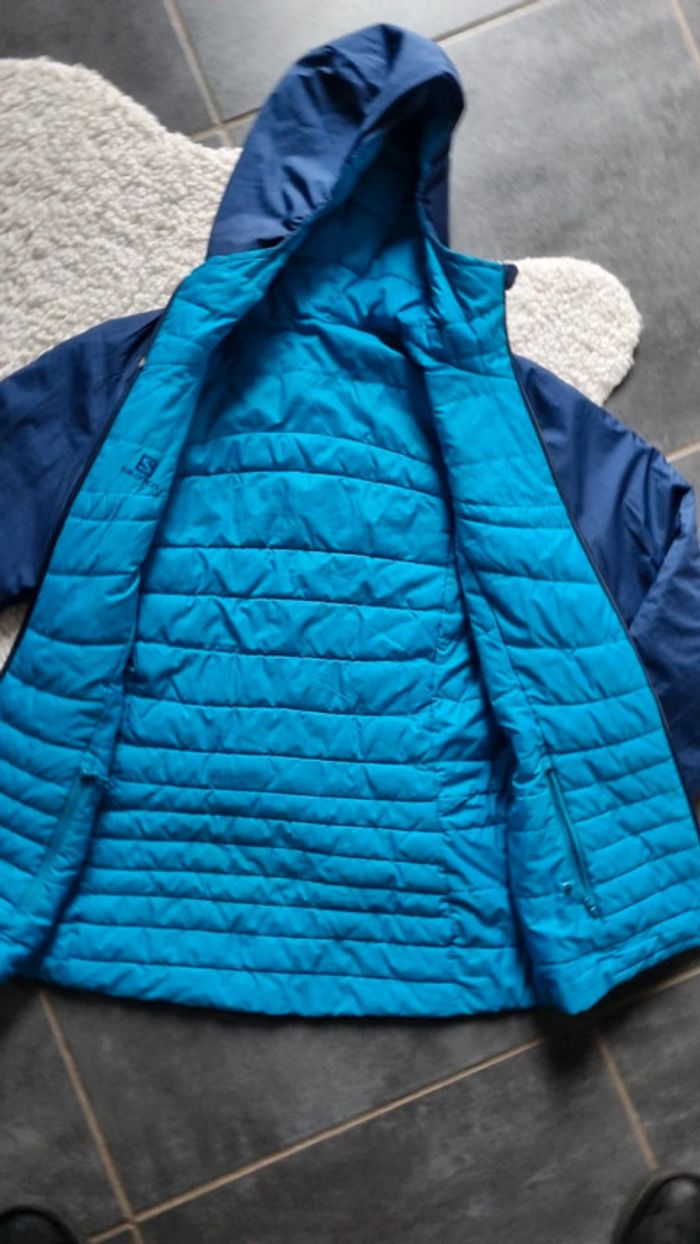 Blouson réversible bleu Salomon Drifter XS sport randonnée ski  trail - photo numéro 7