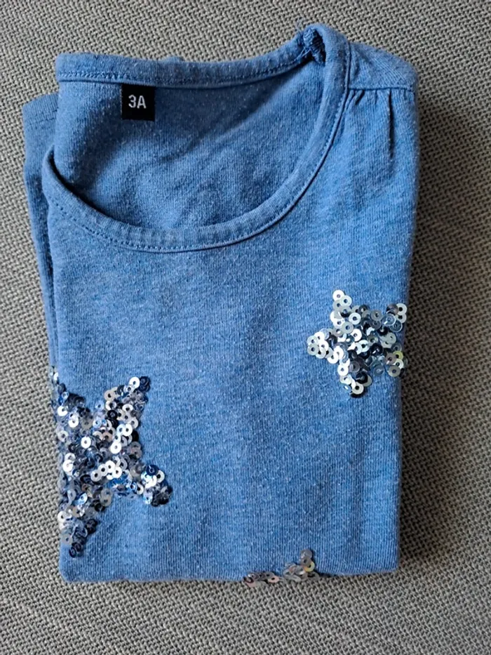 T shirt manches longues étoiles - photo numéro 4