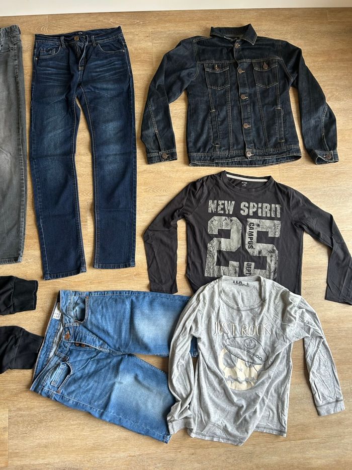 Lot vêtements garçon 13-14 ans – Jeans, pantalon, survêtement, veste, Kiabi - photo numéro 3