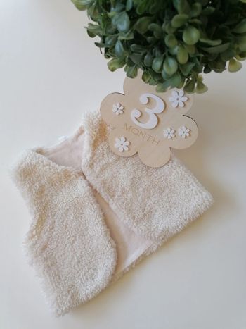 Gilet sans manches, effet moutonné - Taille 56