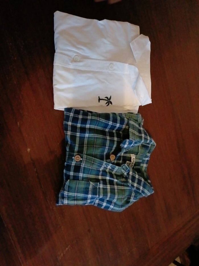 2 chemises bébé garçon 24 mois