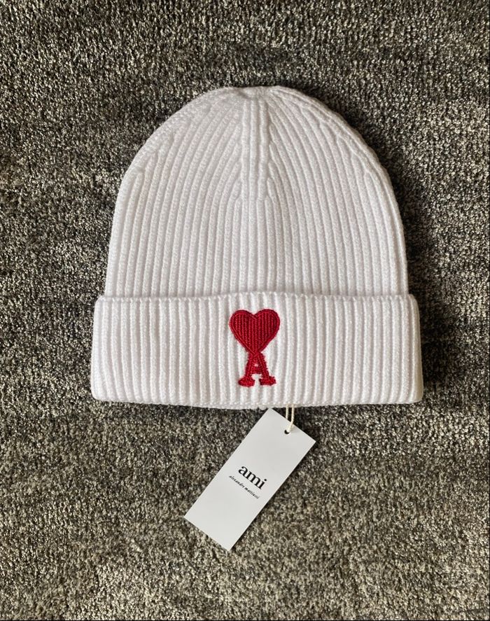 Bonnet AMI Paris Blanc Neuf