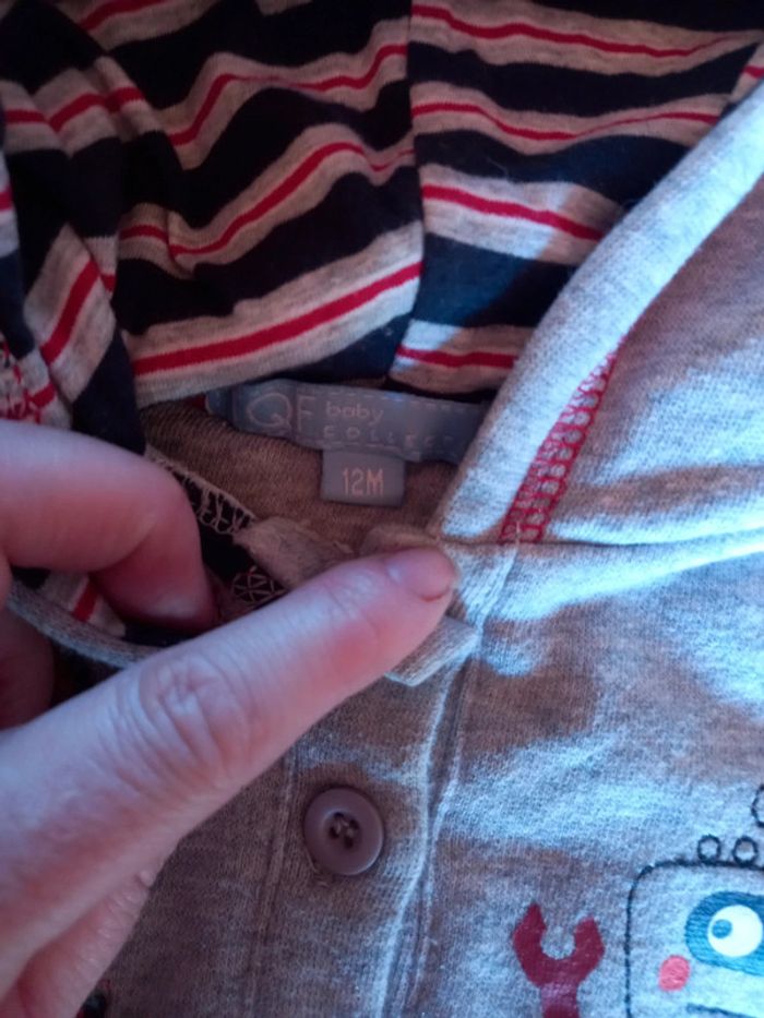 Pull à capuche 12 mois - photo numéro 5