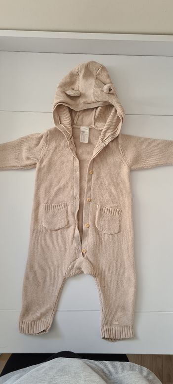 combinaison maille beige