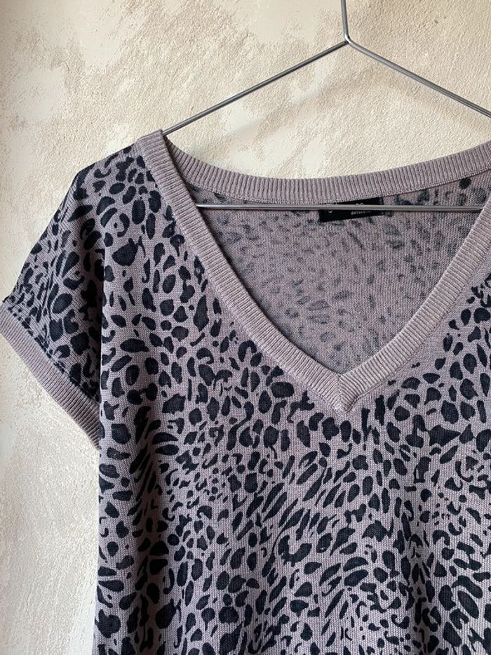 Top léopard col V Dotacoko TU