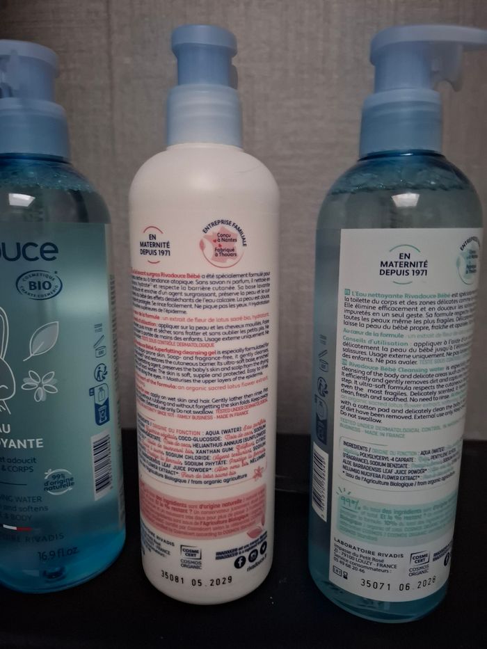 Lot 2 eaux nettoyantes et 1 gel lavant surgras - photo numéro 2