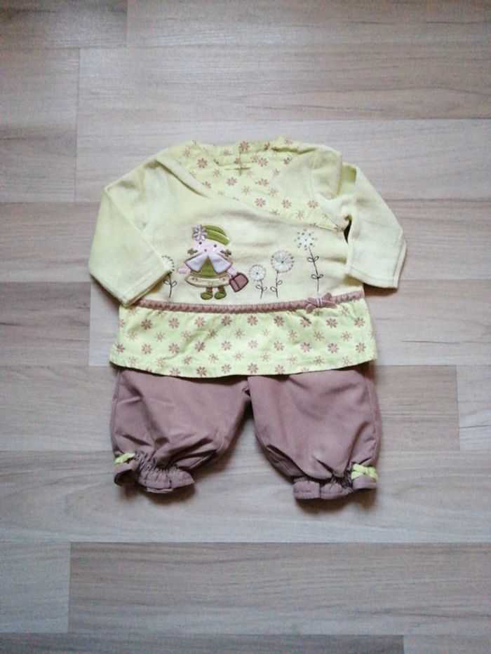 Ensemble pantalon doublé + haut velours