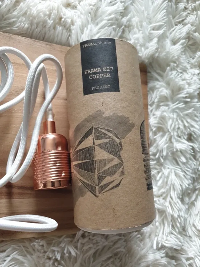Lampe à suspendre – Frama – Rose Gold / Cuivre – Cordon blanc (E27) - photo numéro 2