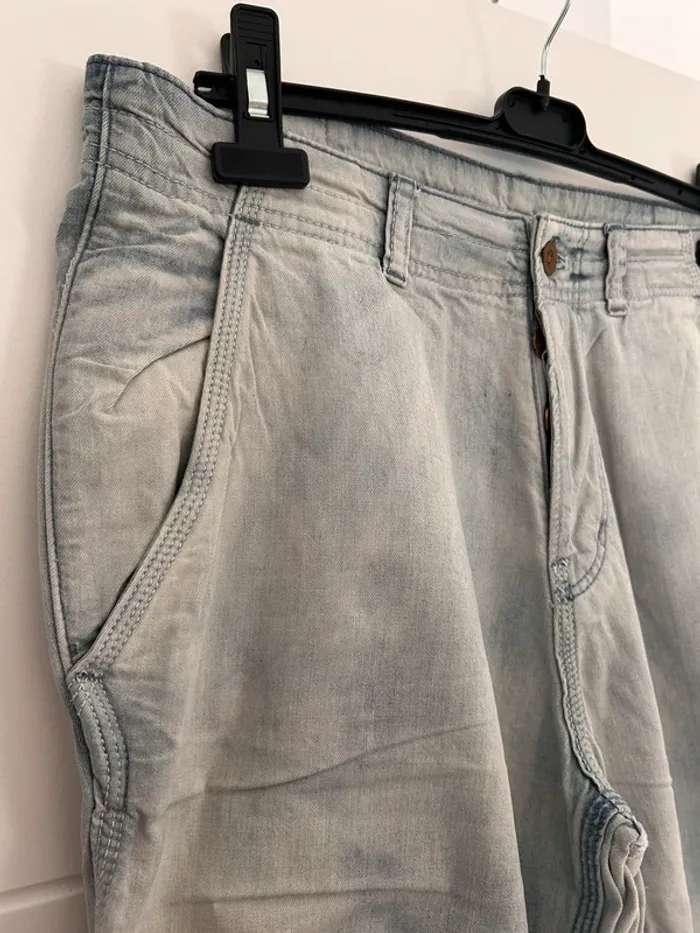 Bermuda short jean hm h&m denim poches Kort Pantaloncini di jeans Pantalones destroy corto hombre - photo numéro 6