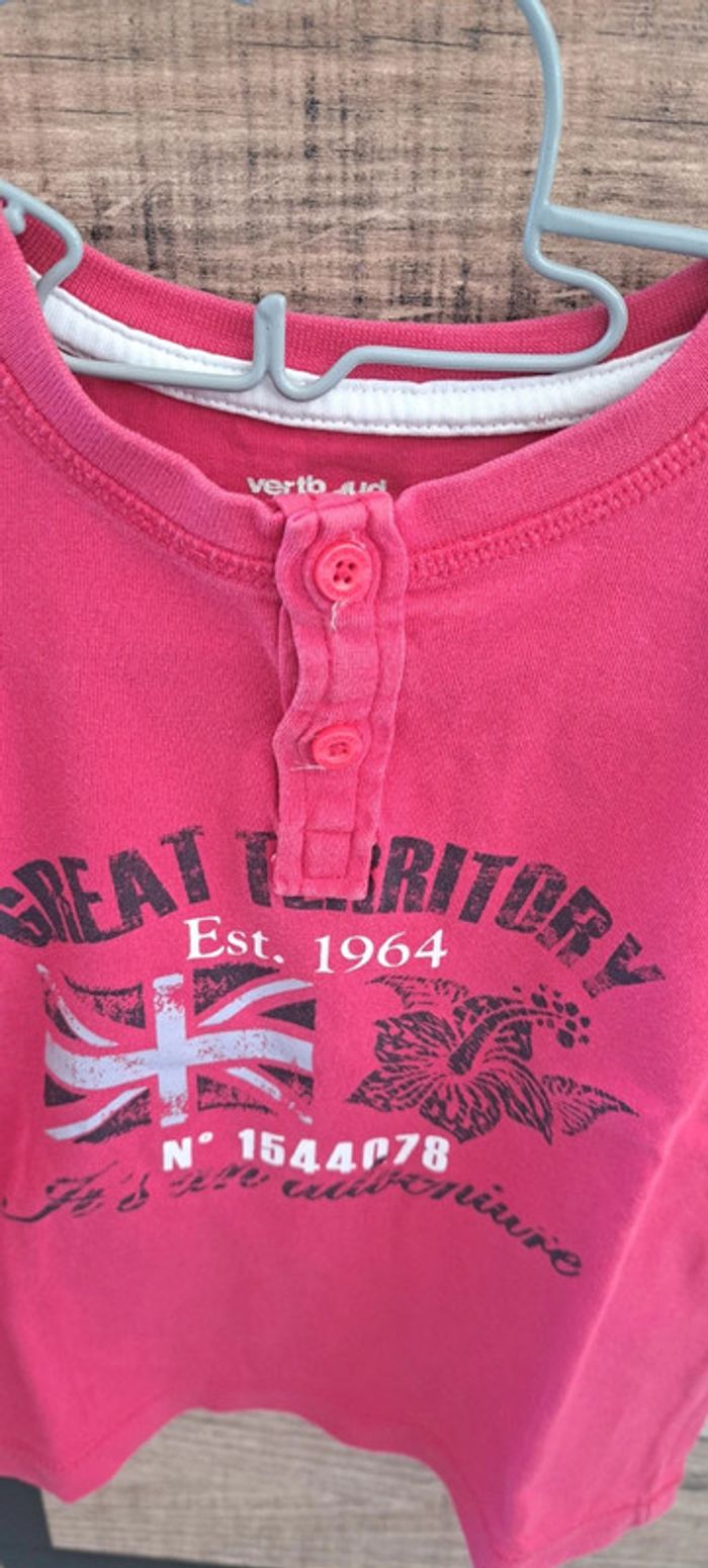Tee-shirt rose Vertbaudet 24 mois - photo numéro 3
