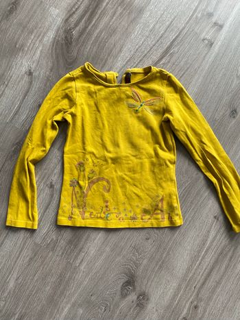 Haut manche longue jaune moutarde Catimini 6ans (116cm)