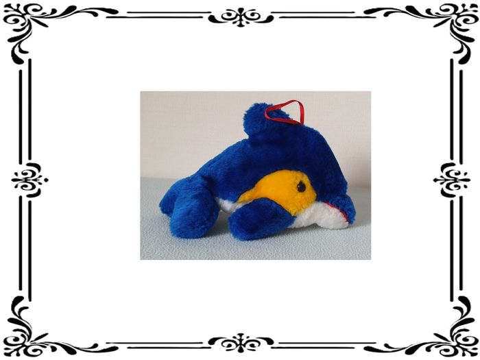 Peluche dauphin bleu. - photo numéro 2