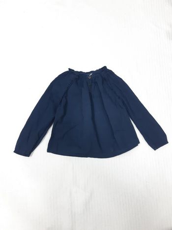 Blouse manches longues bleu marine