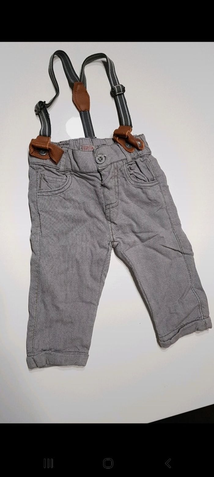 Pantalon à bretelles taille 6mois