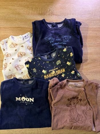 Lot de 5 pyjamas bébé – 3 mois